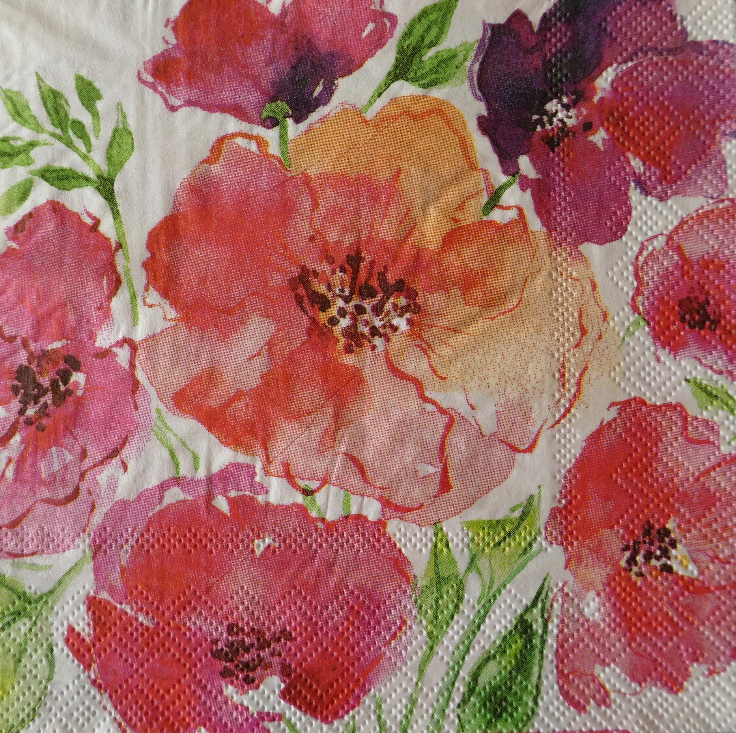 6 Floral Themed Napkins for Decoupage Scrapbooking Mixed Etsy