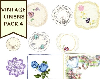 Vintage Linens Pack 3 Instant Download Printable JPEG | Etsy