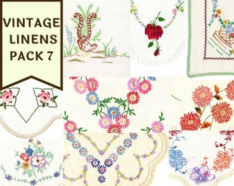 Vintage Linens Pack 3 Instant Download Printable JPEG | Etsy