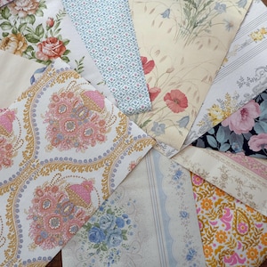 Large vintage floral wallpaper pack, 10 large pieces