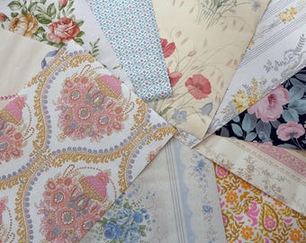 Large vintage floral wallpaper pack, 10 large pieces