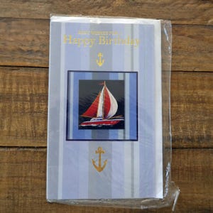 Vintage male birthday card, unused birthday card