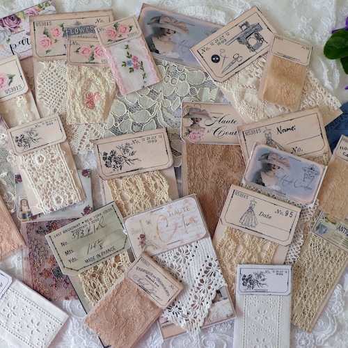 Vintage Lace Sample Cards Junk Journal Embellishments Etsy Australia