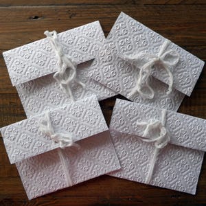 Large stitched embossed wallpaper pouch, junk journal supplies