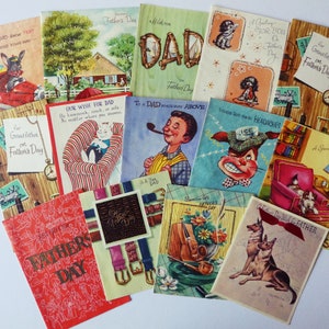 14 vintage Father's Day cards, 1950s greeting cards