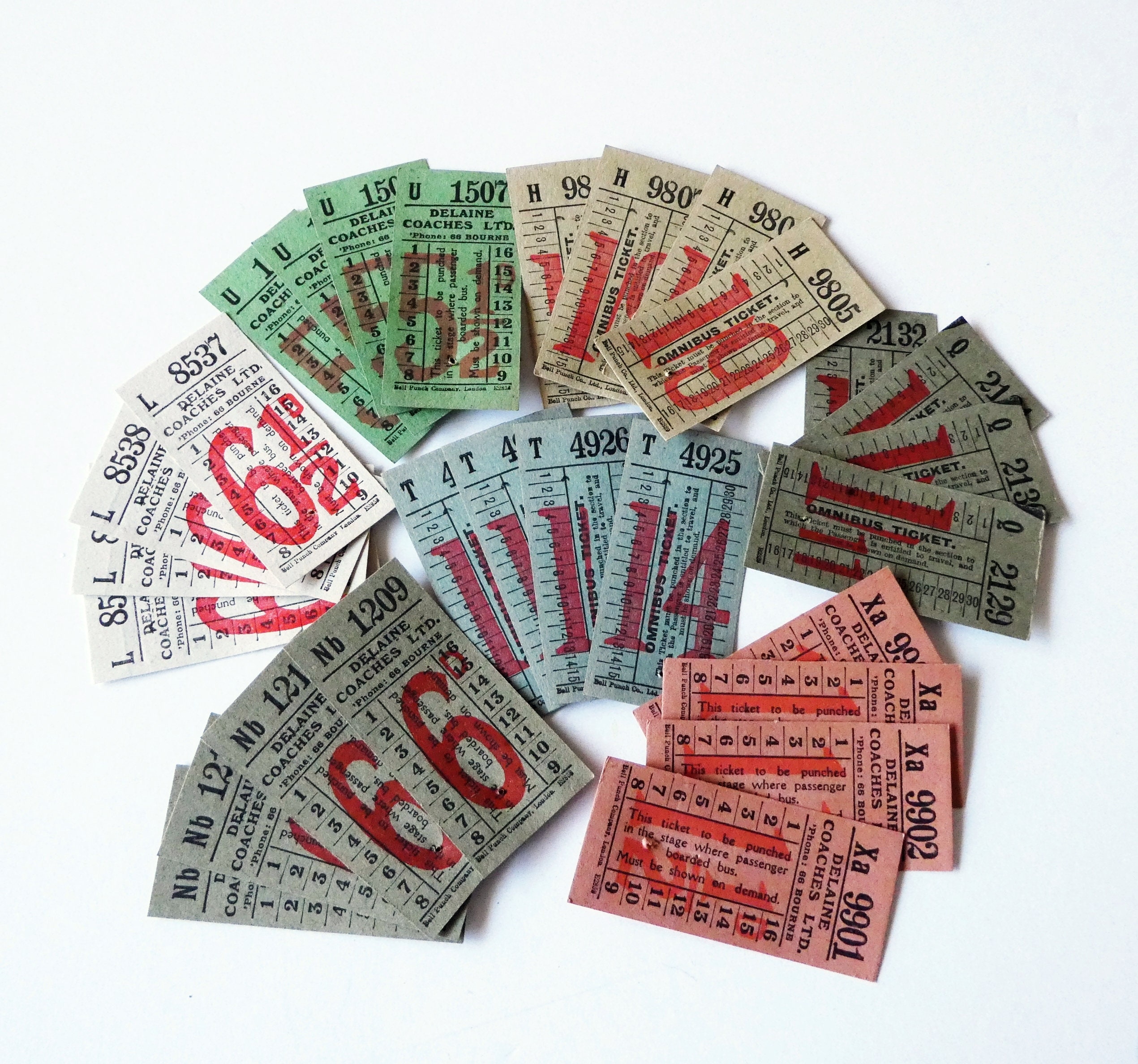 1960s bus tickets - Etsy 日本