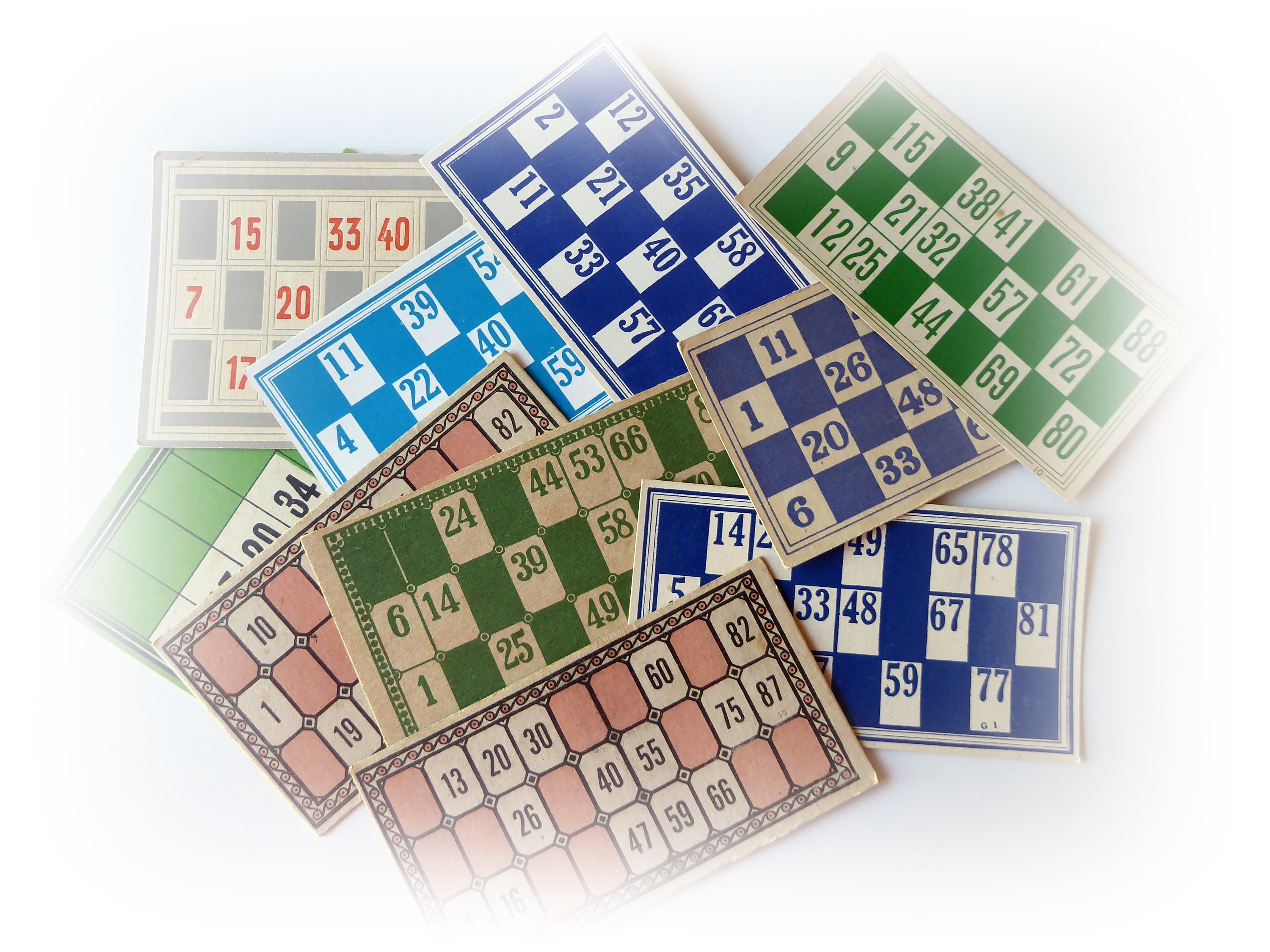 Vintage Bingo cards 10 cardboard cards Etsy