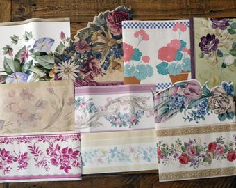 Floral wallpaper pack, 10 piece pack