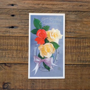 Vintage 21st birthday card, unused John Sands birthday card