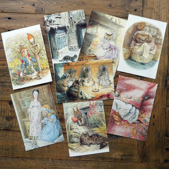Vintage Beatrix Potter Postcards, Peter Rabbit and Friends Cards