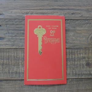 Vintage 21st birthday card, unused John Sands birthday card