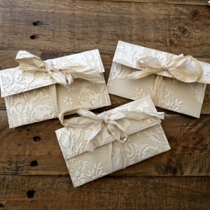 Stitched embossed wallpaper pouch, junk journal supplies