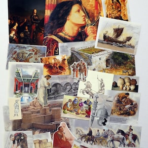 34 Ancient Rome, Roman Empire themed paper clippings, die cut style paper cuts