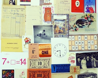 50+ piece vintage ephemera pack