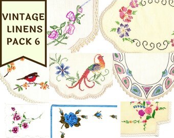 Vintage Linens Pack 3 Instant Download Printable JPEG | Etsy