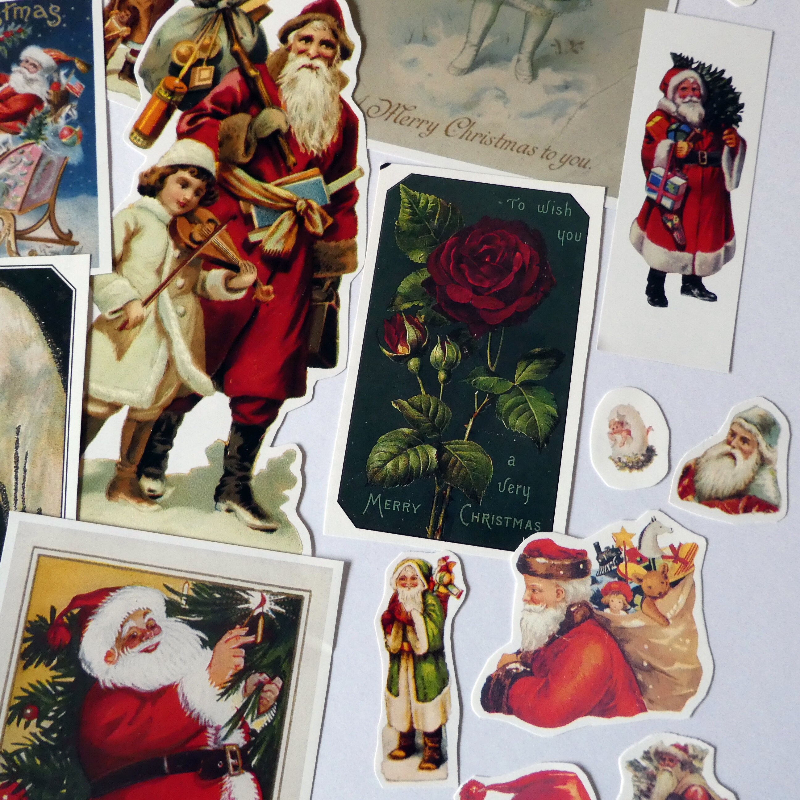 30 victorian christmas themed paper clippings die cut style etsy