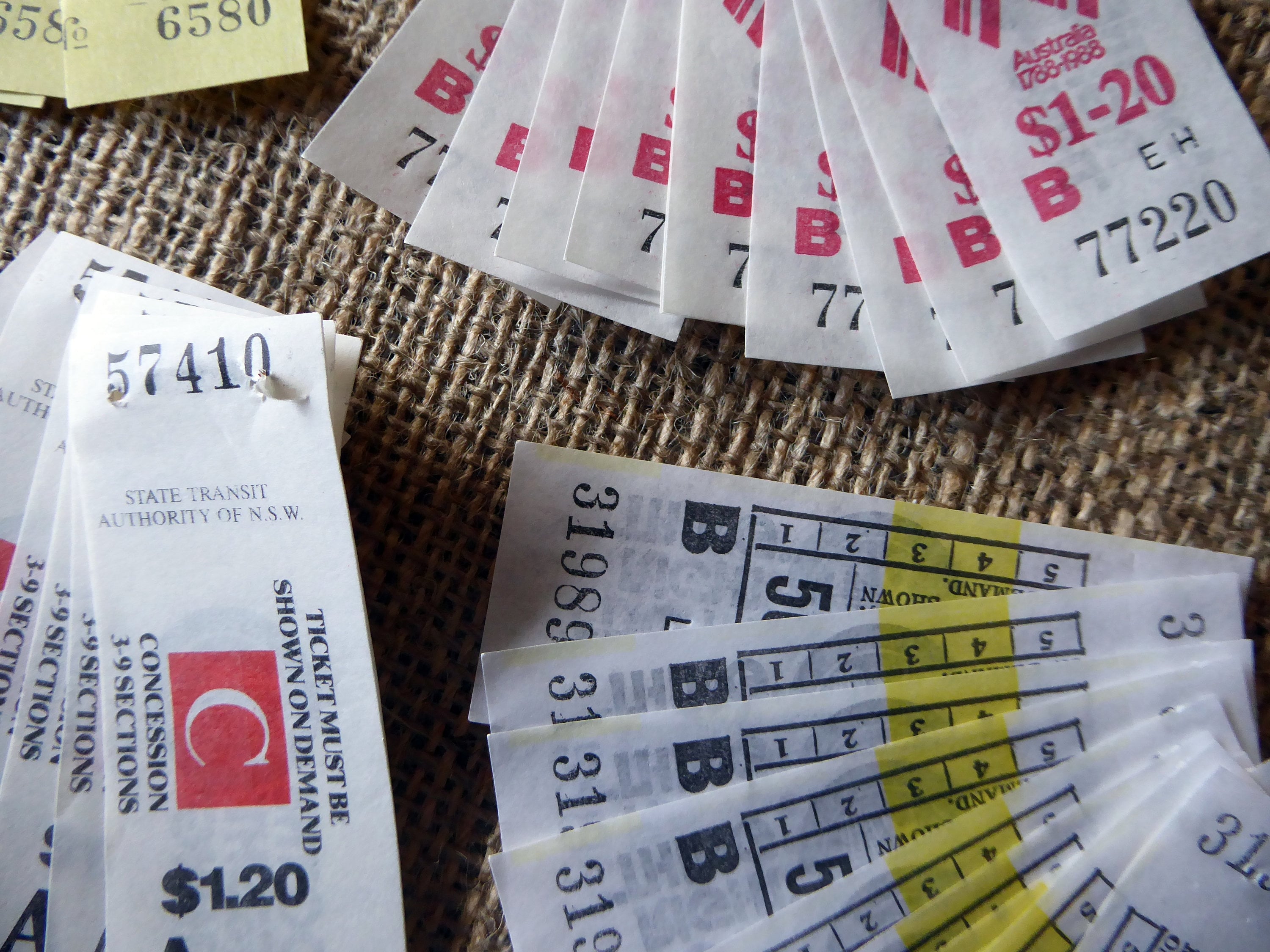 50 Vintage Bus and Tram Tickets 1980s Tickets Etsy