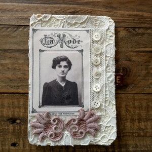 French themed journal card, journal embellishment