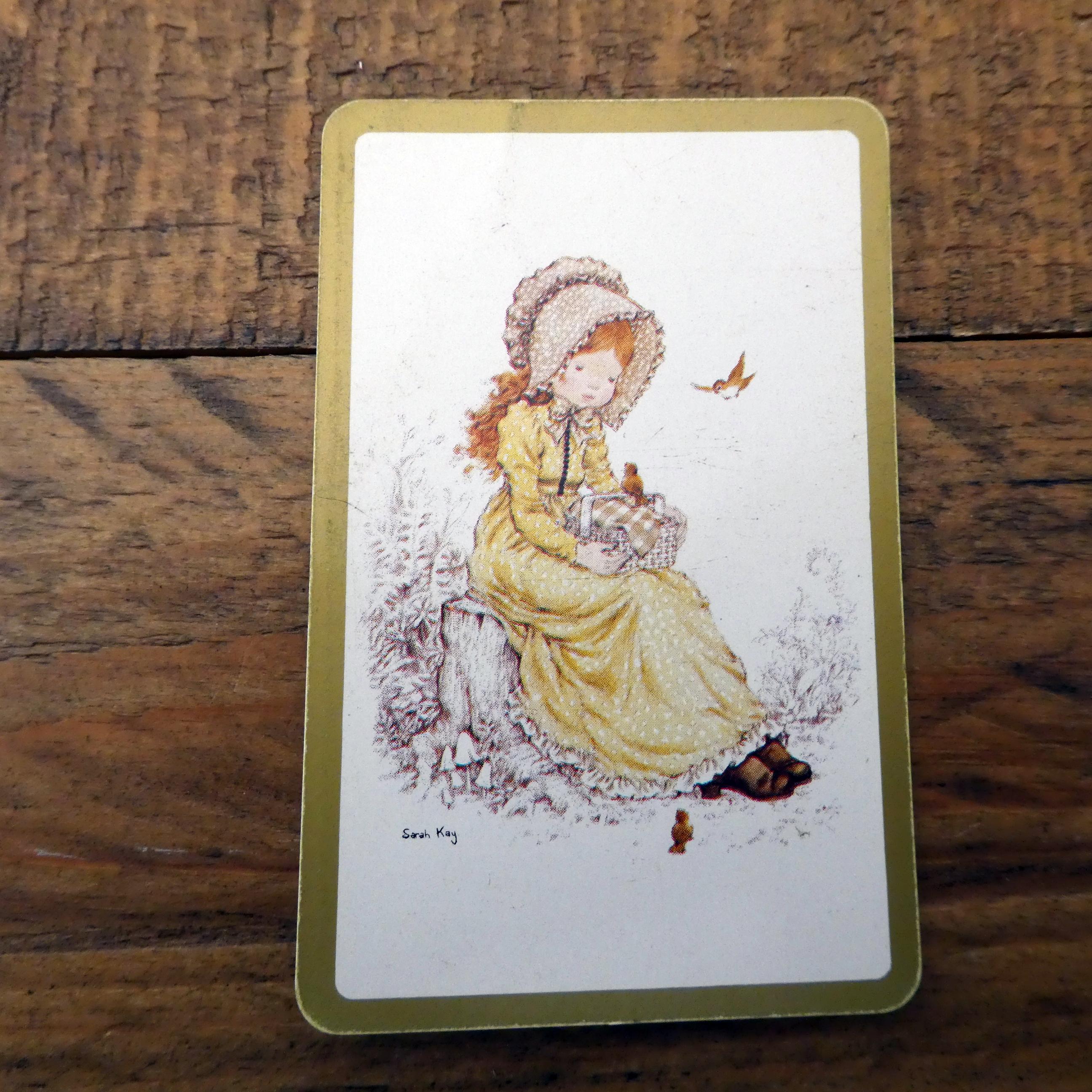 4 Vintage Sarah Kay Playing Cards, Vintage Swap Cards - Etsy