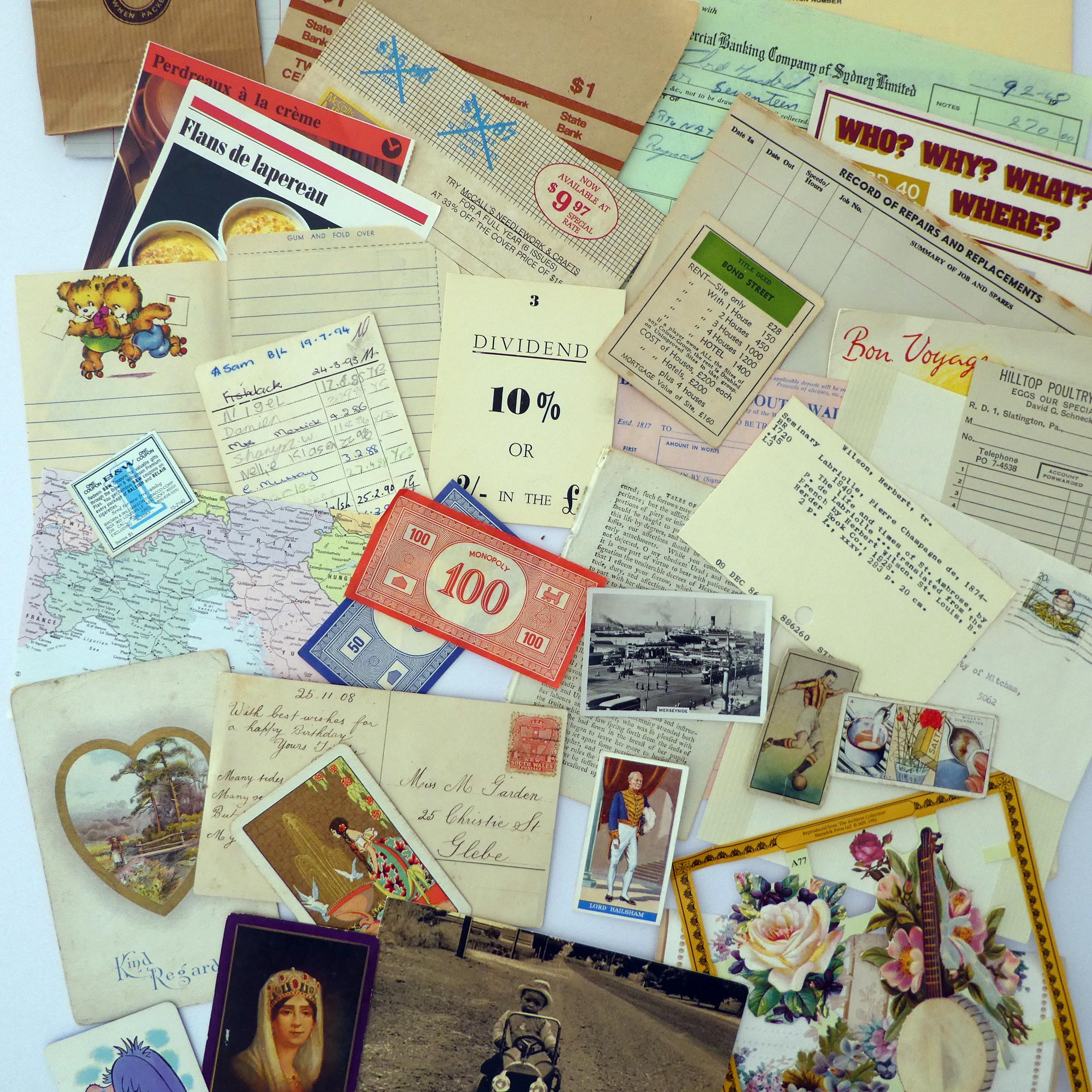 Huge Vintage Ephemera Pack 100+ Pieces in Collector's Tin - Etsy Australia