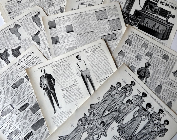 1897 Sears Roebuck & Co Catalogue Pages, 20 Pages Reprinted 1968