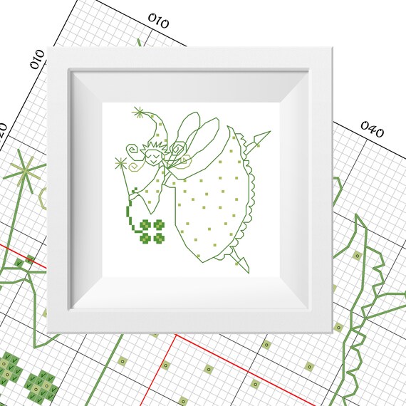 Download Baby fairy cross stitch mini Embroidery needles Silhouette ...