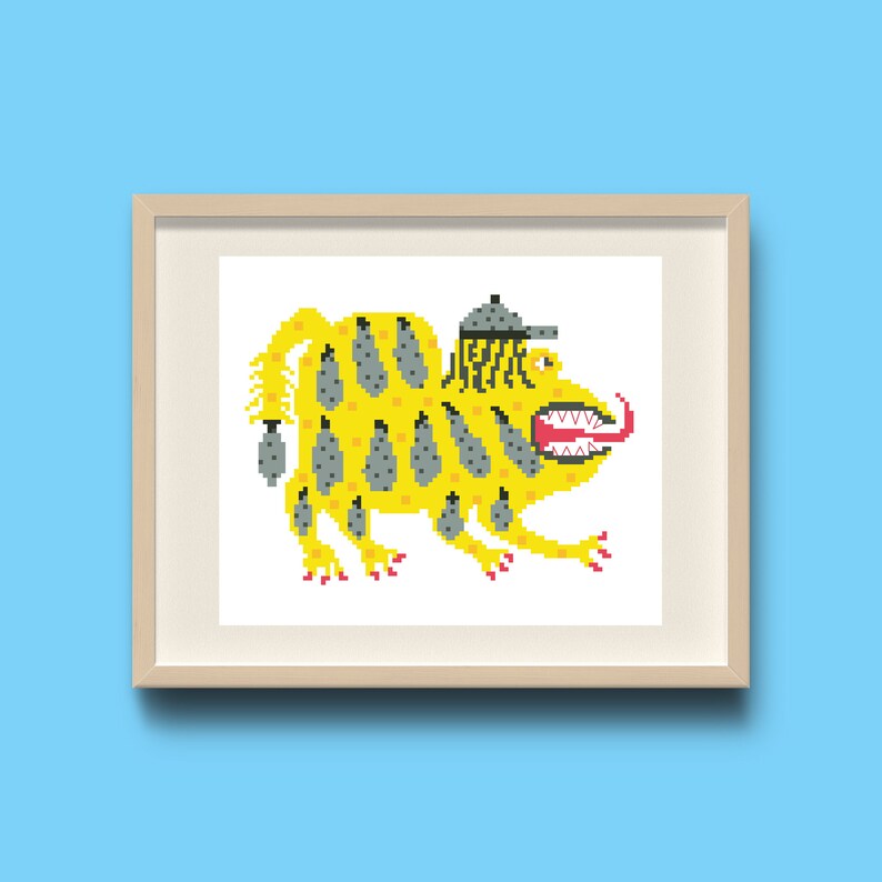 Jungle Embroidery Animal Cross Stitch Modern Pattern Fantasy Original Pattern Funny Cross Stitch Mini Easy Gifts To Make Point De Croix Sewing Fiber Sewing Needlecraft Safarni Org