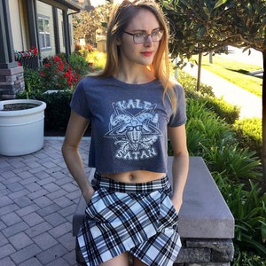 Kale Satan! - Croptop Shirt - Cheap Shirt