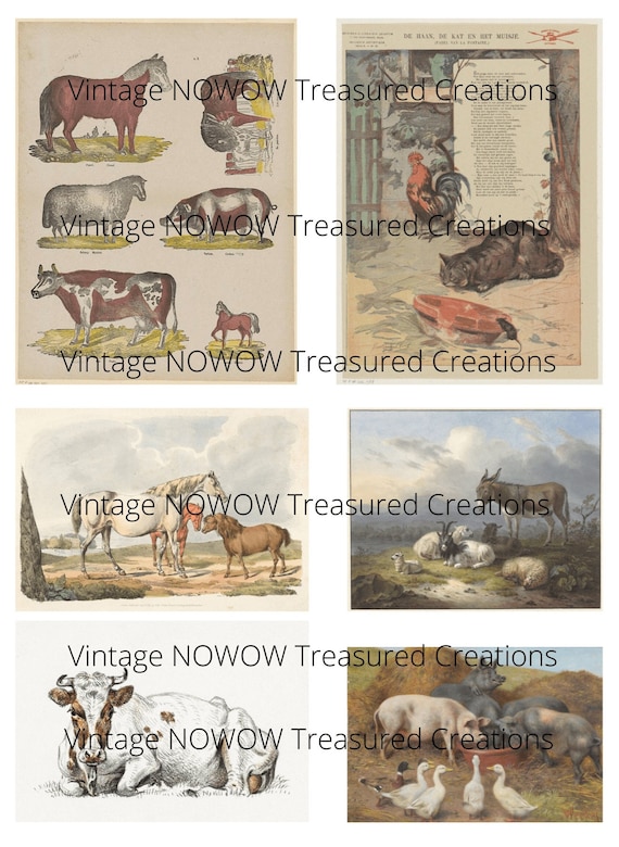 Free Printables Vintage Farm Animals