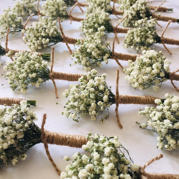 Dried flower buttonhole | PASIPHAE | Gypsophila | Baby's Breath