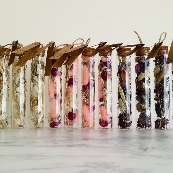 Dried Flower Test Tube | Hanging Wish Jar | Gifts & Favours