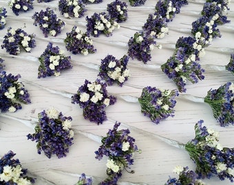 Dried flower hair pins | purple Limonium & Gypsophila mix | wedding/bridal hair picks