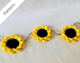 Sunflower Garland Crochet *Pattern ONLY