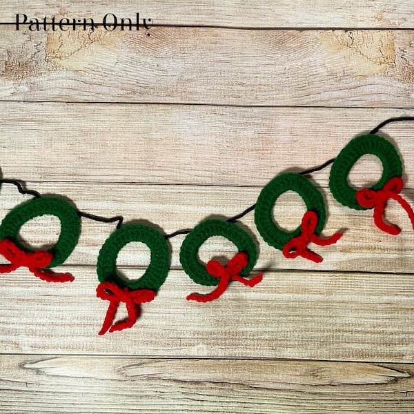 Wreath Garland Crochet *Pattern ONLY