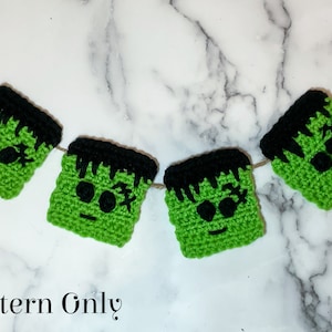 Halloween Monster Garland Crochet *Pattern ONLY