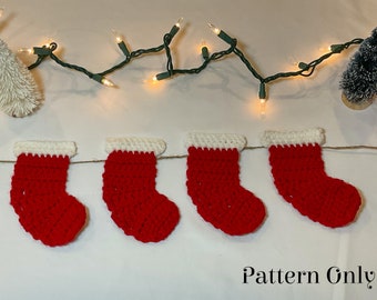 Stocking Garland Crochet *Pattern ONLY