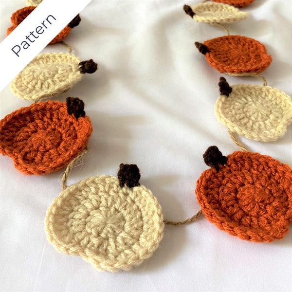 Pumpkin Garland Crochet *Pattern ONLY