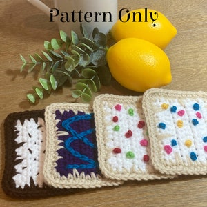 Toaster Pastry Coaster Crochet *Pattern ONLY