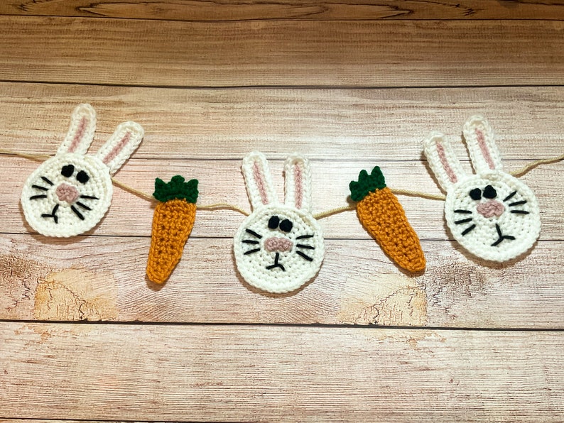 Bunny and Carrot Garland Crochet pattern Only - Etsy