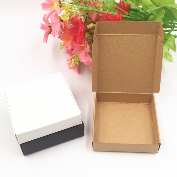40pcs 6x6x1.5 cm small Kraft paper box packing gift box Kraft Etsy
