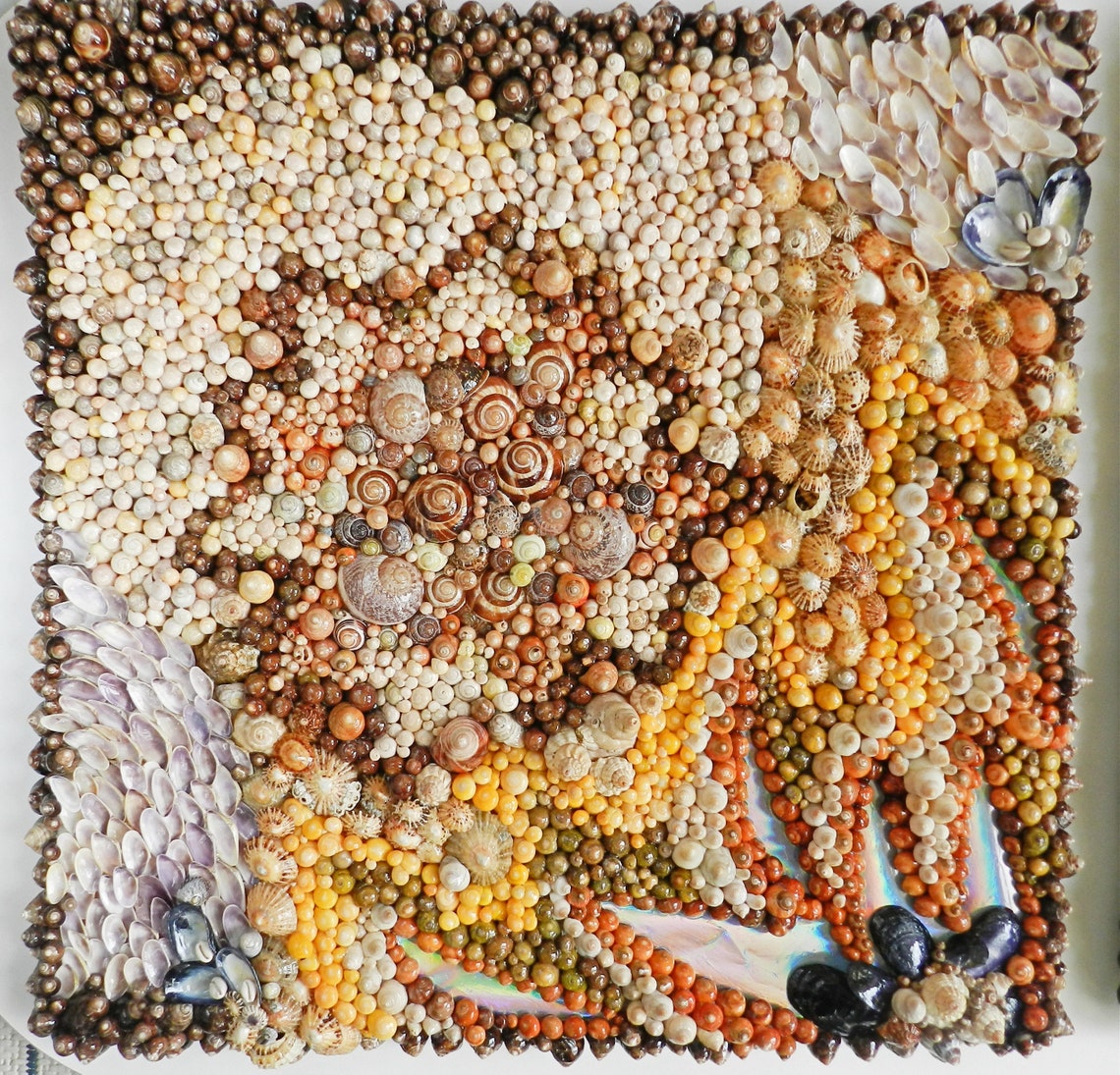 Handmade set of 2 Mosaic Shell Pictures Wall ornament Etsy