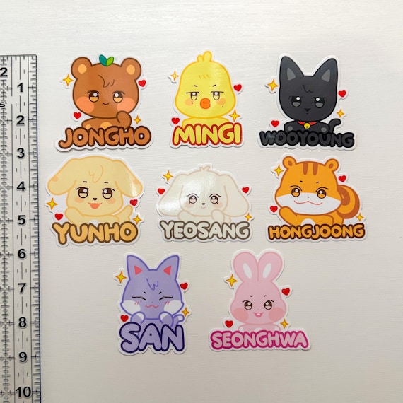 ATEEZ Aniteez Glossy Vinyl Stickers - Etsy