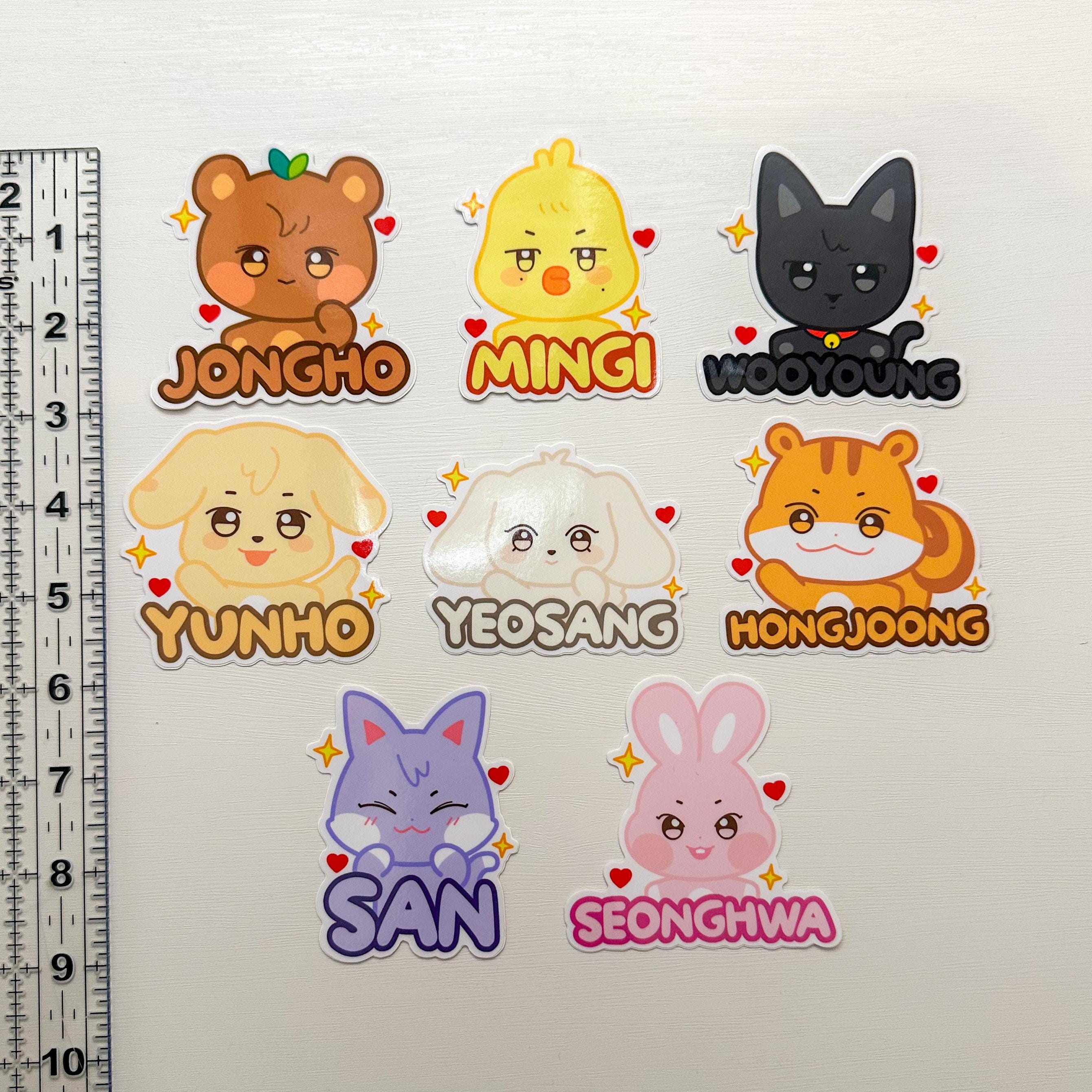 ATEEZ Aniteez Glossy Vinyl Stickers - Etsy