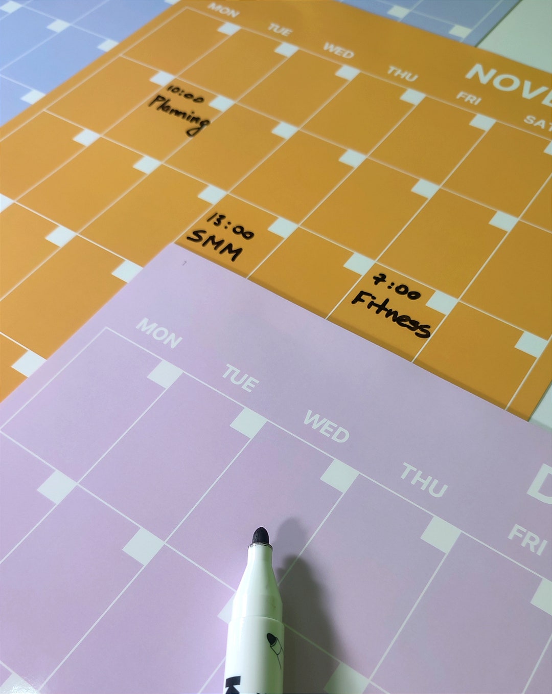 Wall Calendar 2024 Pastel Wall Planner With Glossy Lamination Etsy