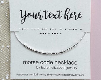 Custom Morse Code Necklaces