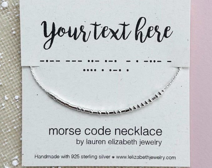 Featured listing image: Custom Morse Code Necklaces