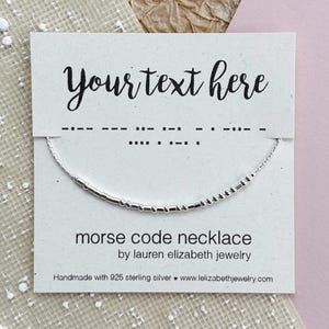 Personalized Morse Code Necklace - Custom Morse Code Jewelry - Hidden Message