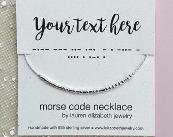 Personalized Morse Code Necklace - Custom Morse Code Jewelry - Hidden Message