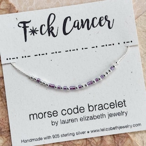 F*ck Cancer Bracelet - Custom Morse Code Bracelet - Personalized Gift for Cancer Survivor - Strength Bracelet - Cancer Warrior