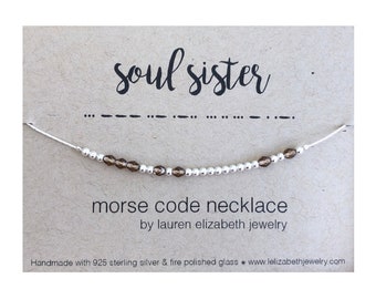 Custom Morse Code Necklaces